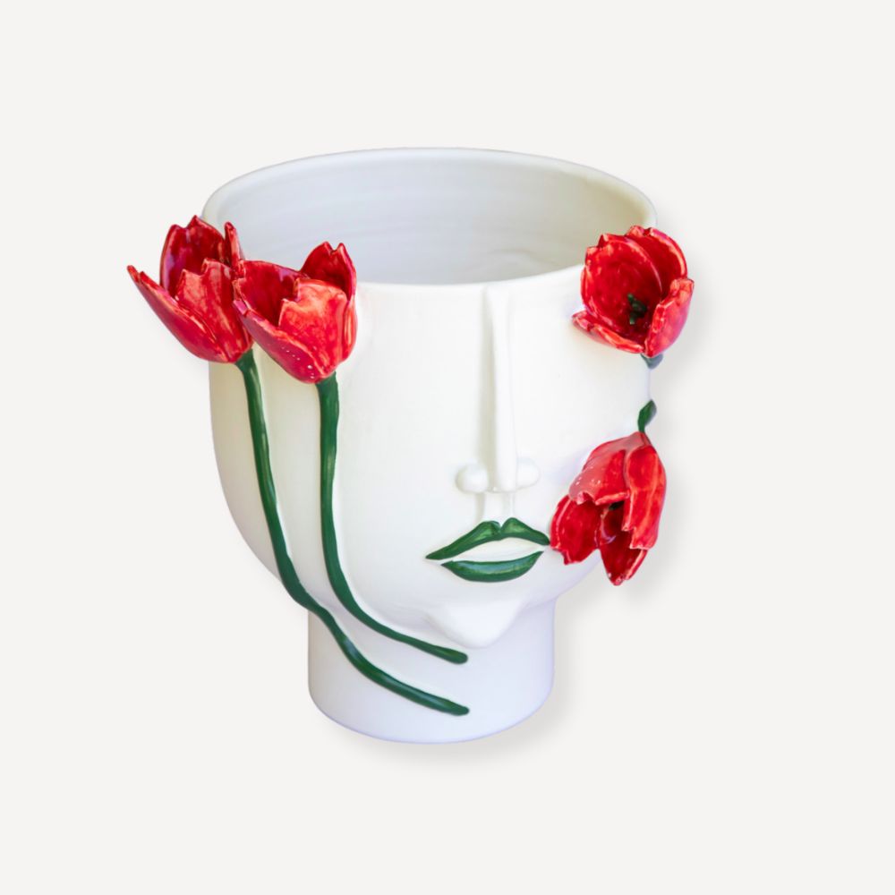 La conturbante con tulipani