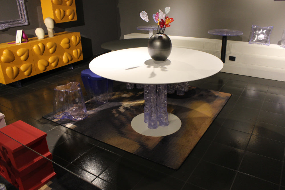 Wooden leg table by andrea bertinotti