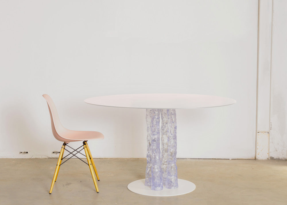 Wooden leg table by andrea bertinotti