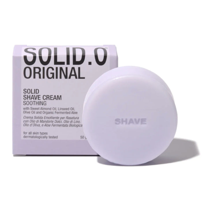 Soothing solid shaving cream