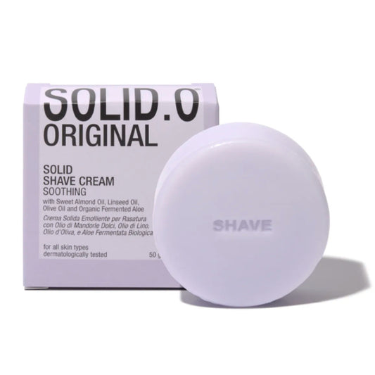 Soothing solid shaving cream