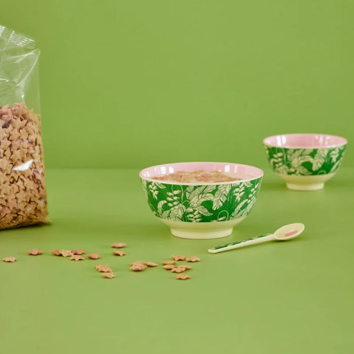 Medium Bowl - Green - Paradise Print