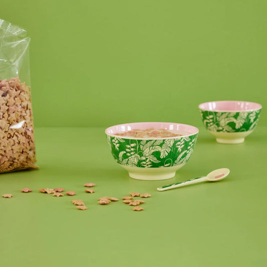 Medium Bowl - Green - Paradise Print