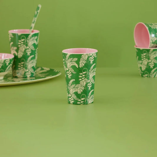 Tall Cup - Green - Paradise Print